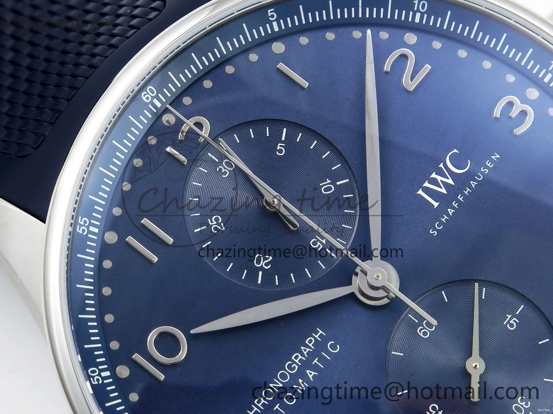 MIROTIME 0123 Portuguese Chrono IW3716 Z+F 1:1 Best Edition Blue Dial on Blue Rubber Strap A UrbanChic 7018